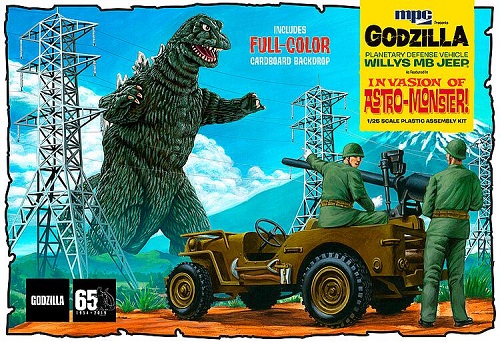 AMT/MPC 590882 - 1/25 Godzilla Army Jeep - Neu