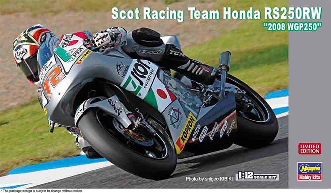 Hasegawa 21748 - 1/12 Scot Racing Team Honda RS250RW, 2008 WGP250 - Neu