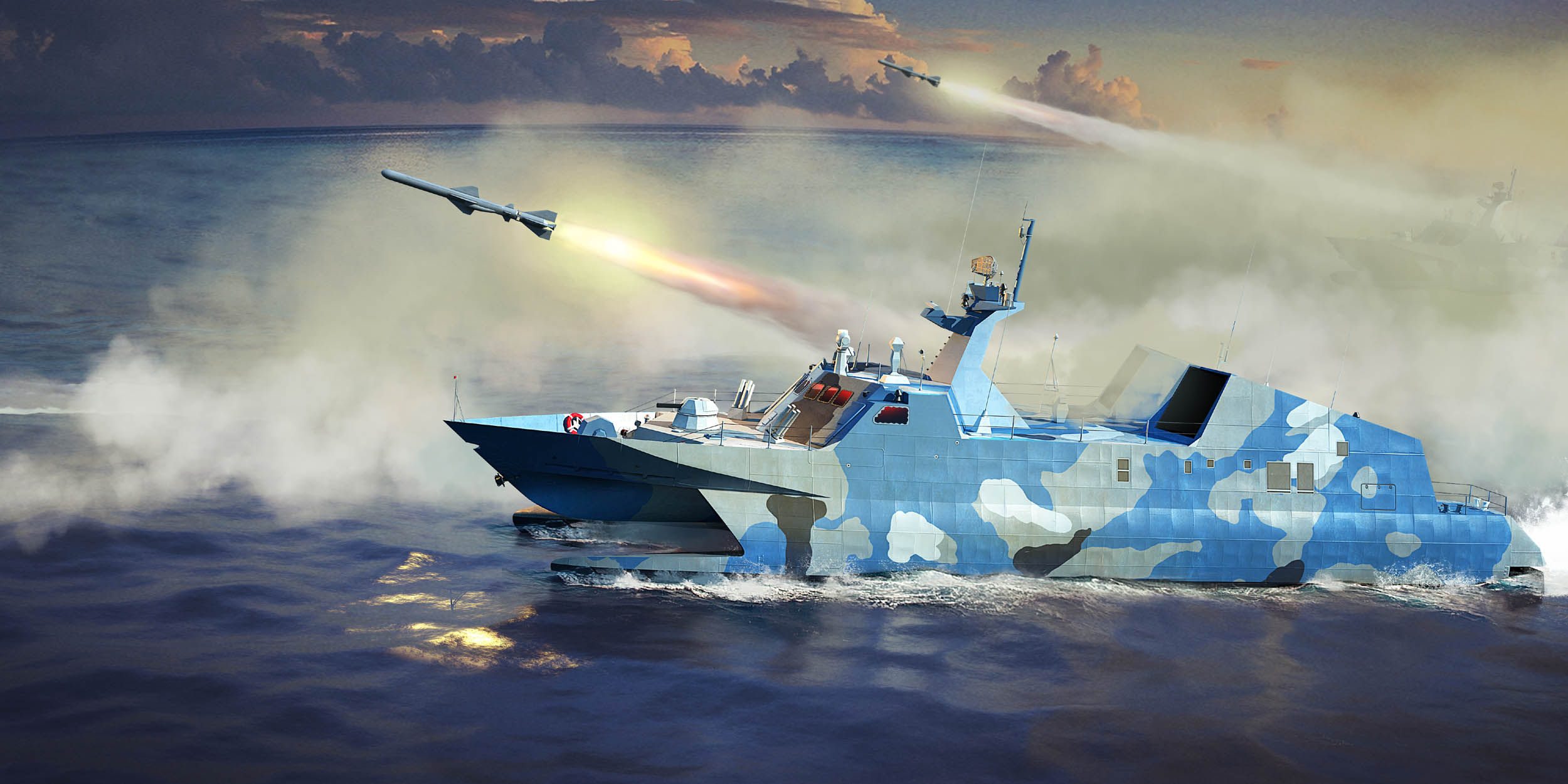 Trumpeter 00108 - 1:144 PLA Navy Type 22 Missile Boat - Neu