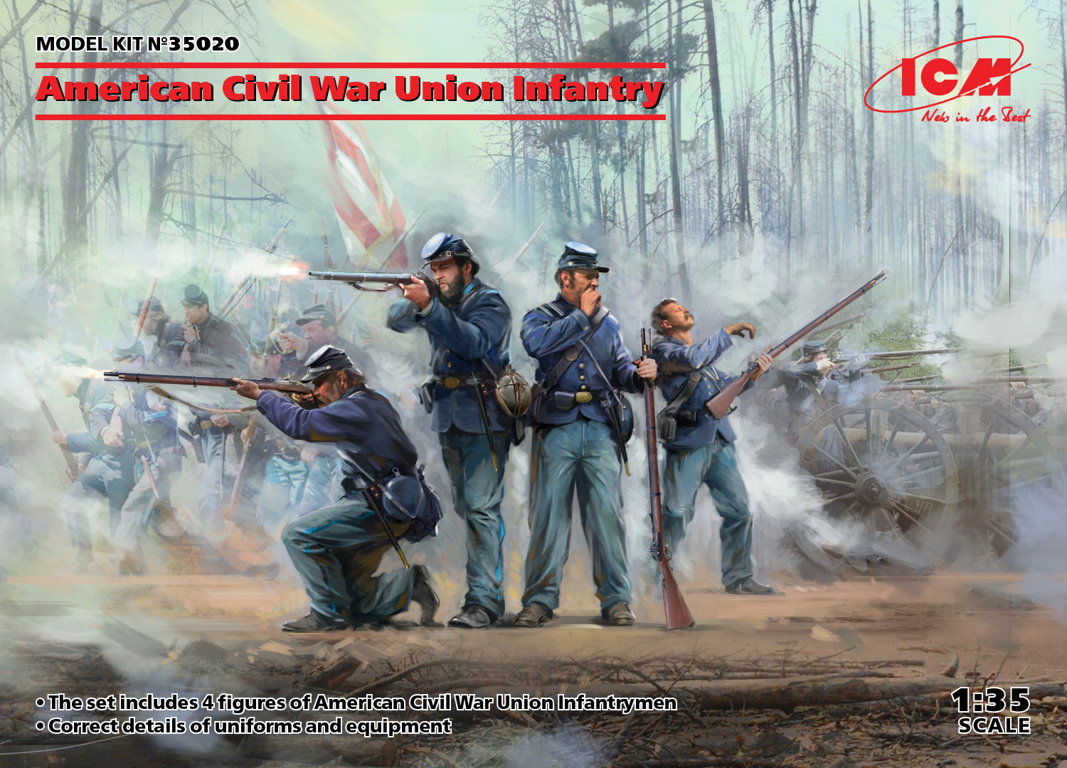 ICM 35020 - 1:35 American Civil War Union Infantry - Neu