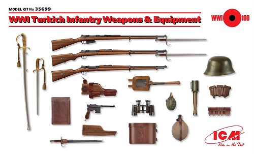 (X) ICM 35699 - 1:35 WWI Turkich Infantry Weapons&Equipment - Neu