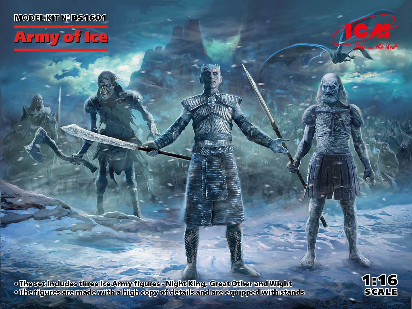 ICM DS1601 - 1:16 Army of Ice (Night King, Great Other, Wight) - Neu