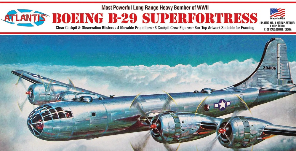 Atlantis 560208 - 1/120 Boeing B-29 Superfortress mit Ständer - Neu