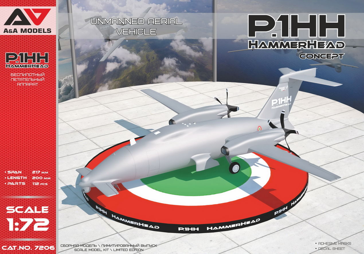 Modelsvit AAM7206 - 1:72 P1.HH HammerHead(Concept) UAV 