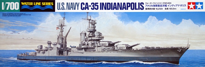 Tamiya 31804 - 1/700 Wl U.S. Navy Ca-35 Indianapolis - Neu