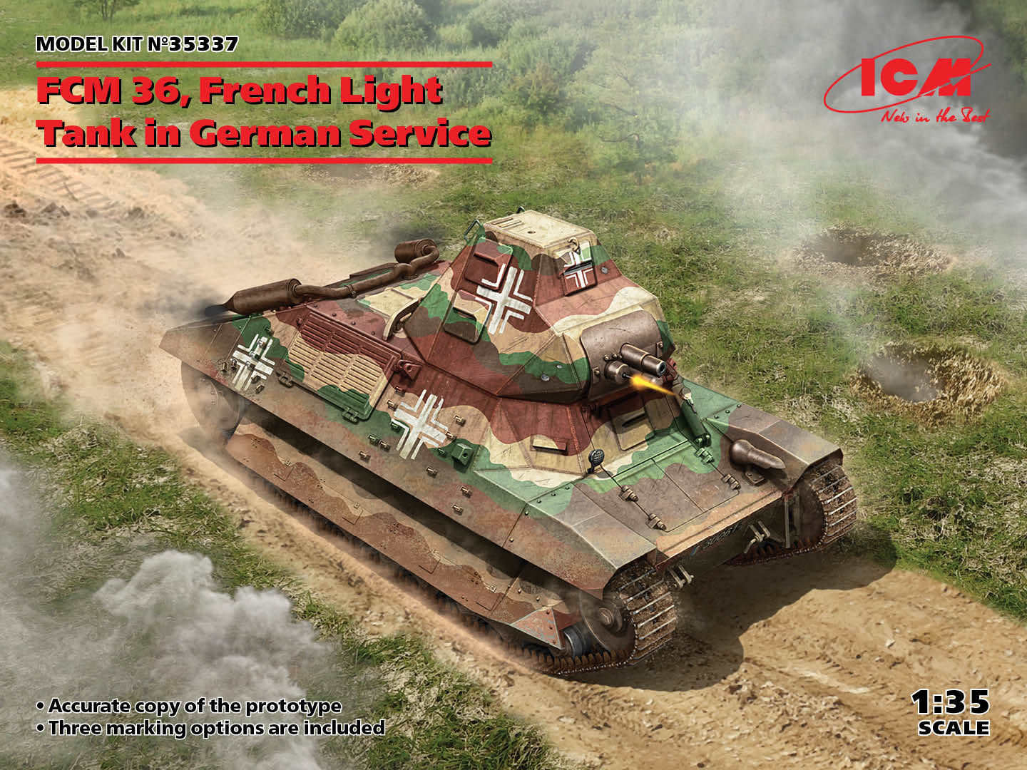 ICM 35337 - 1:35 FCM 36, French Light Tank in German Service - Neu