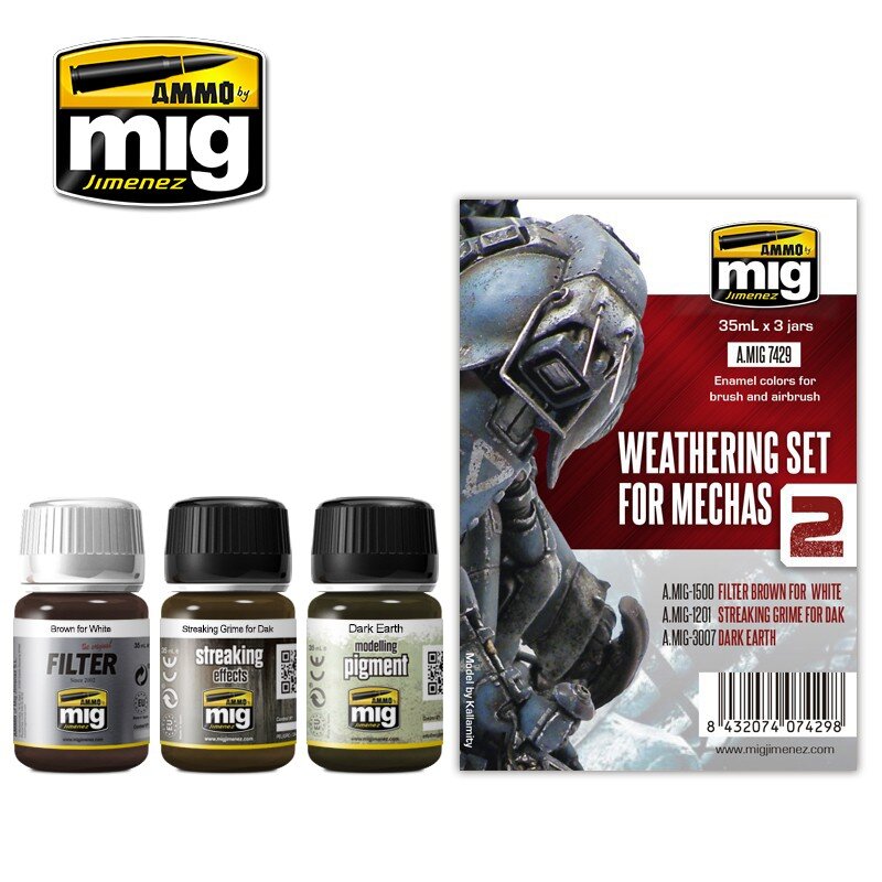 (M) Ammo MIG 7429 - Alterungsset - Weathering Set For Mechas 