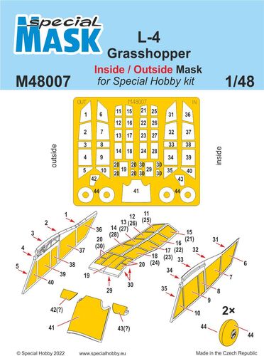 Special Hobby 100-M48007 - 1:48 L-4 Grasshopper Inside/Outside MASK - Neu