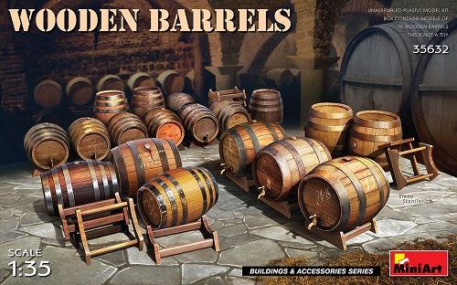 (X) Miniart 550035632 - 1:35 Wooden Barrels - Neu