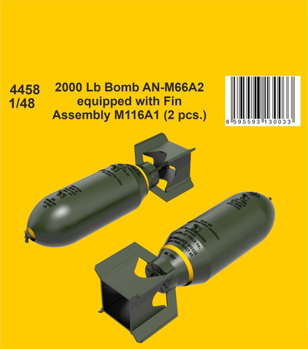 CMK  129-4458 - 1:48 2000 Lb Bomb AN-M66A2 equipped with Fin Assembly M116A1