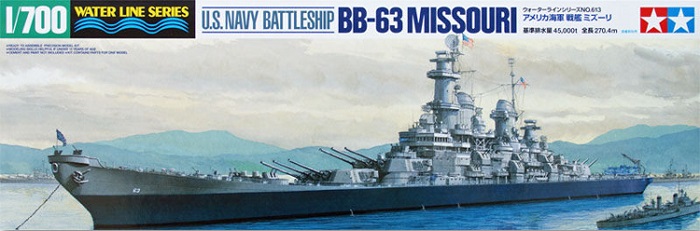 Tamiya 31613 - 1/700 Wl U.S. Navy Battleship Bb-63 Missouri - Neu
