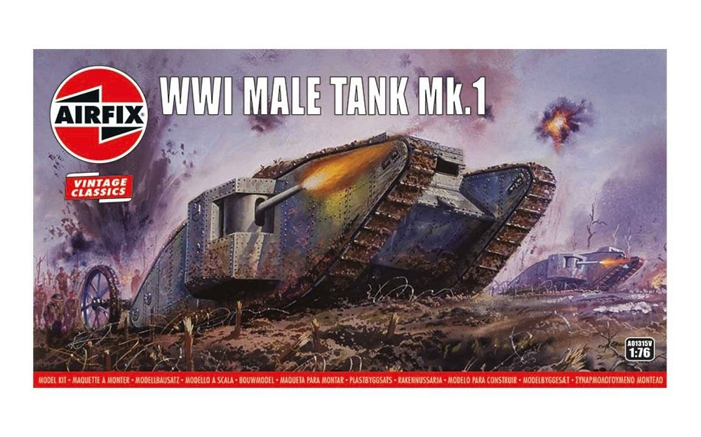 Airfix A01315V - 1/76 WWI "Male" Tank Mk.I - Vintage Classics - Neu