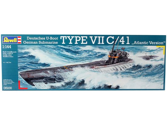 Revell 05100 - 1/144 Deutsches U-Boot Typ Vii C/41 Atlantik Version - Neu
