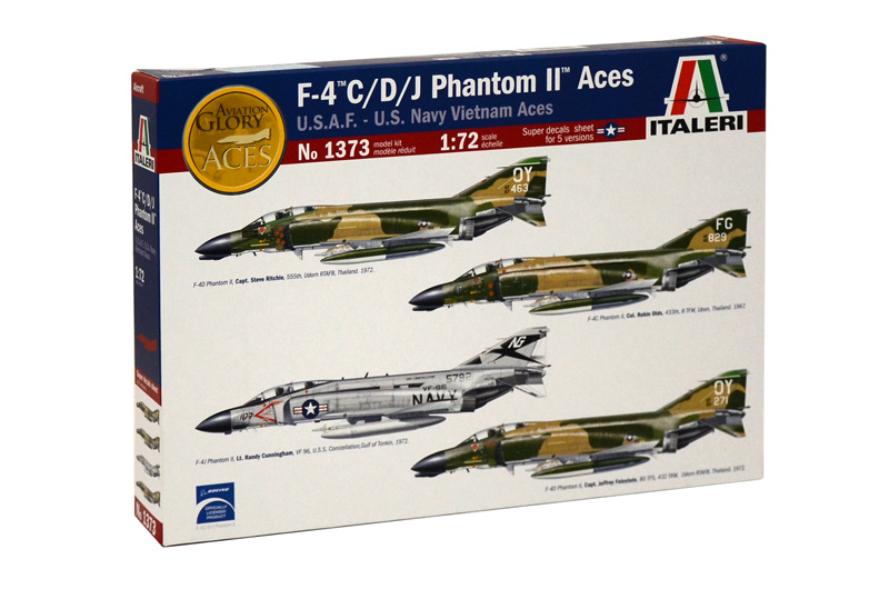 Italeri 1373 - 1/72 F-4C/D/J Phantom Aces - Neu