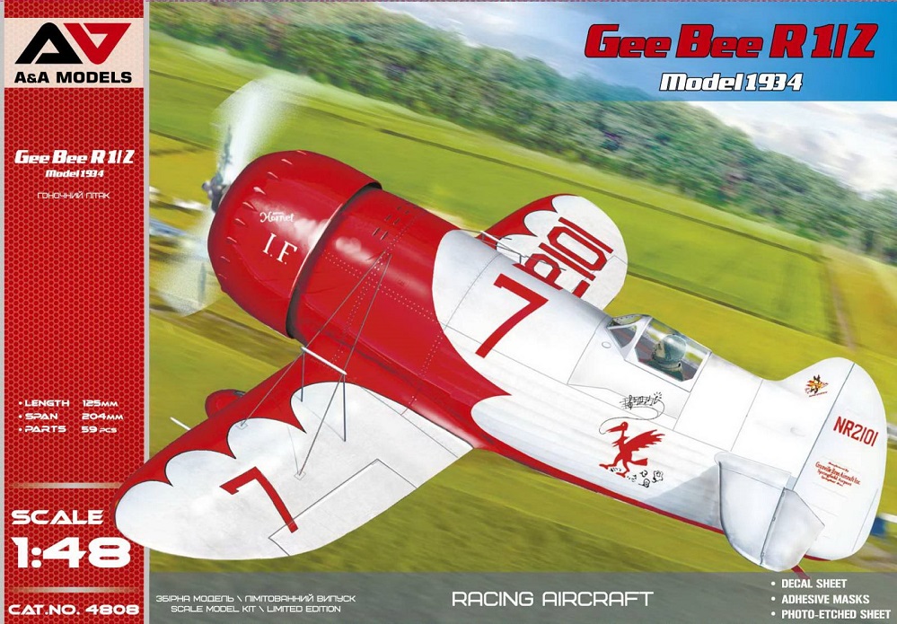 Modelsvit AAM4808 - 1:48 Gee Bee R1/R2 ( 1934-35 version) racing aircraft - Neu