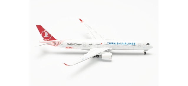 Herpa 537230 - 1/500 Turkish Airlines Airbus A350-900 "400th Aircraft"  - Neu