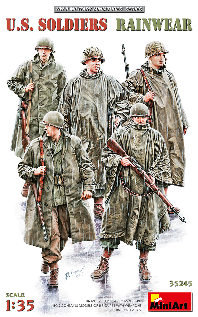 Miniart 35245 - 1:35 US Soldiers in Rainwear - Neu