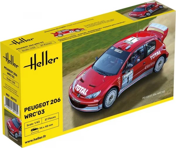 Heller 80113 - 1:43 - Peugeot 206 WRC'03 in 1:43 - Neu