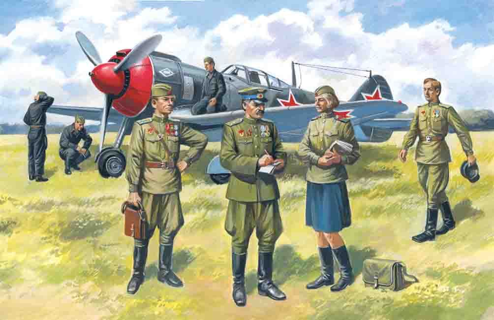 ICM 48084 - 1:48 Sowjetische Piloten & Bodenpersonal 1943-45 - Neu