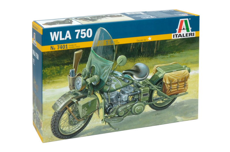 Italeri 7401 - 1/9 Us Military Motorcycle - Wla 750 - Neu