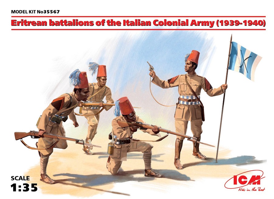 (X) ICM 35567 - 1:35 Eritrean battalions of Italian Army (1939-1940) 4 figures