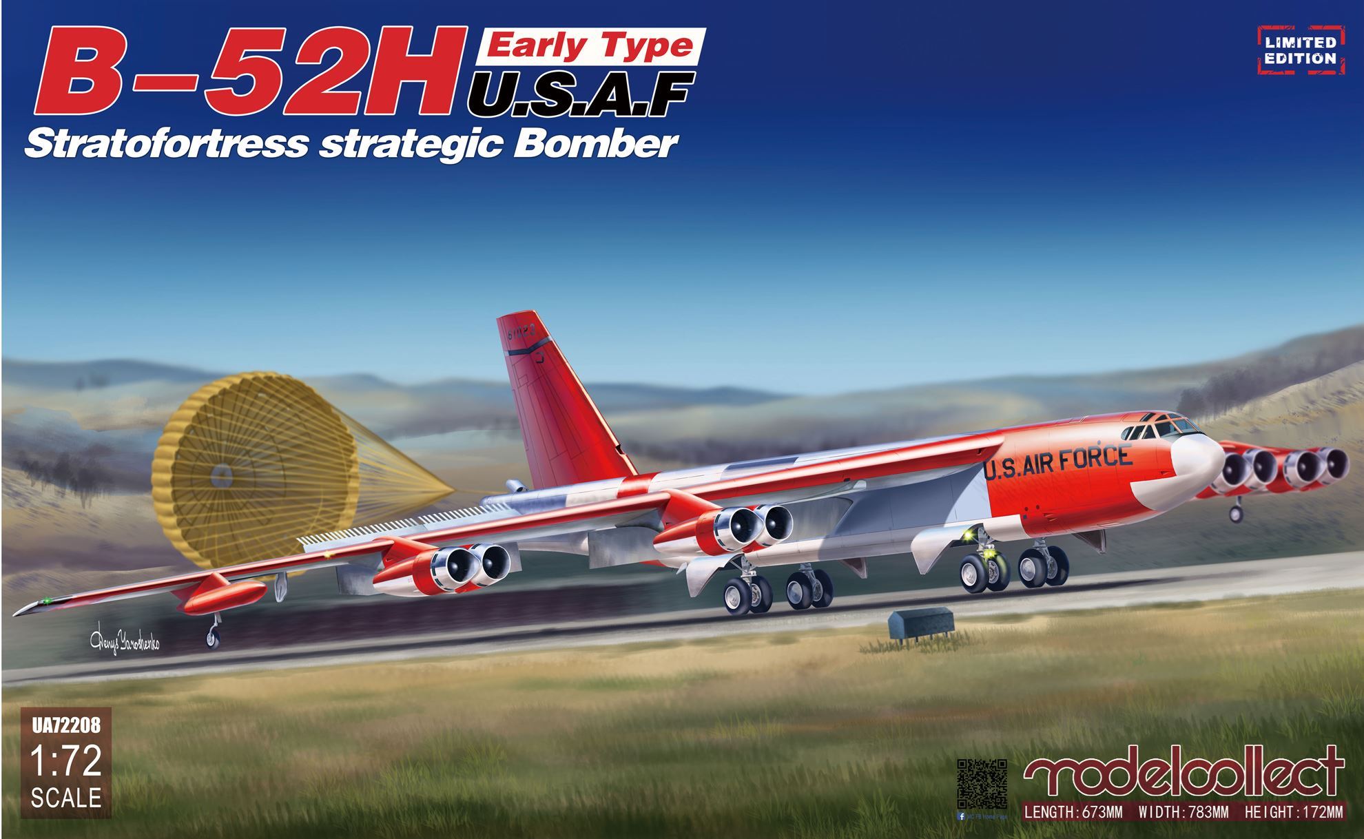 Modelcollect UA72208 - 1:72 B-52H early type Stratofortress strategi Bomber- Neu