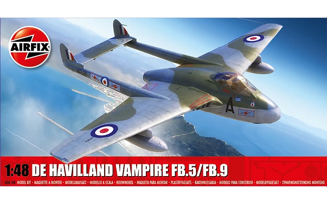 Airfix A06108 - 1/48 De Havilland Vampire FB.5/FB.9 - Neu
